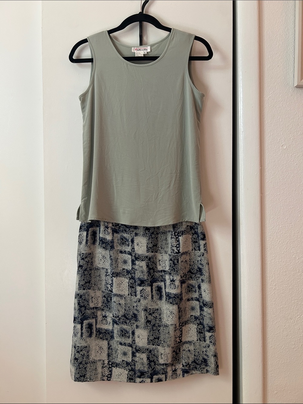 Talbots, Vintage 100% Silk - Blouse + Skirt Set - Women